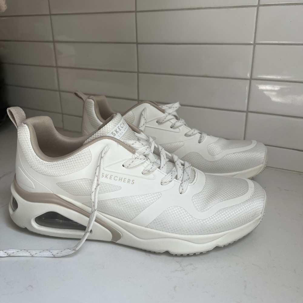 Skechers Tres-Air Uno-Modern AFF-Air White Women Running Casual Shoes 177421-WHT - Picture 1 of 6